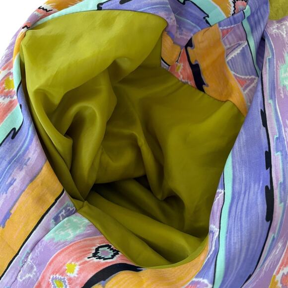 Vintage Olive Yellow Trench Coat Belted Longline Double Breasted Oversized Retro - Picture 13 of 14